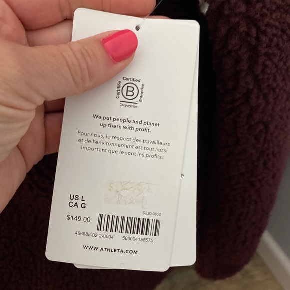 Athleta Cozy Sherpa Snap Sweatshirt - Picture 6 of 10
